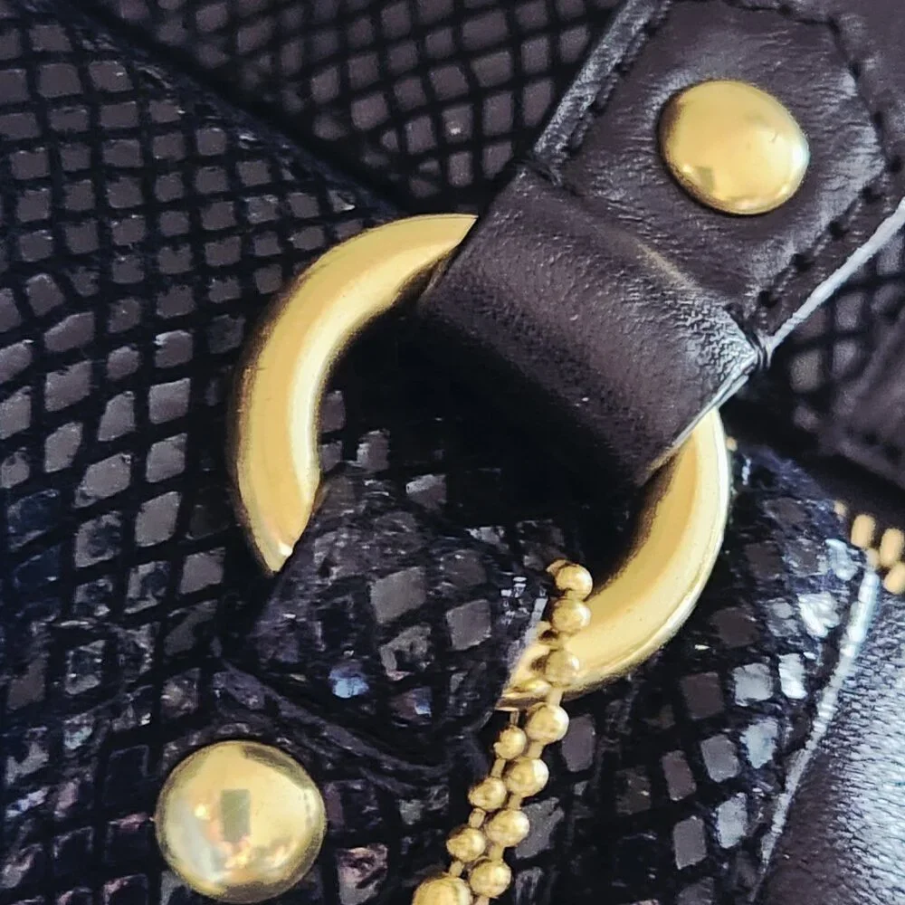 Euc Coach Ashley Black Leather 2/Way Shoulder Bag Purse